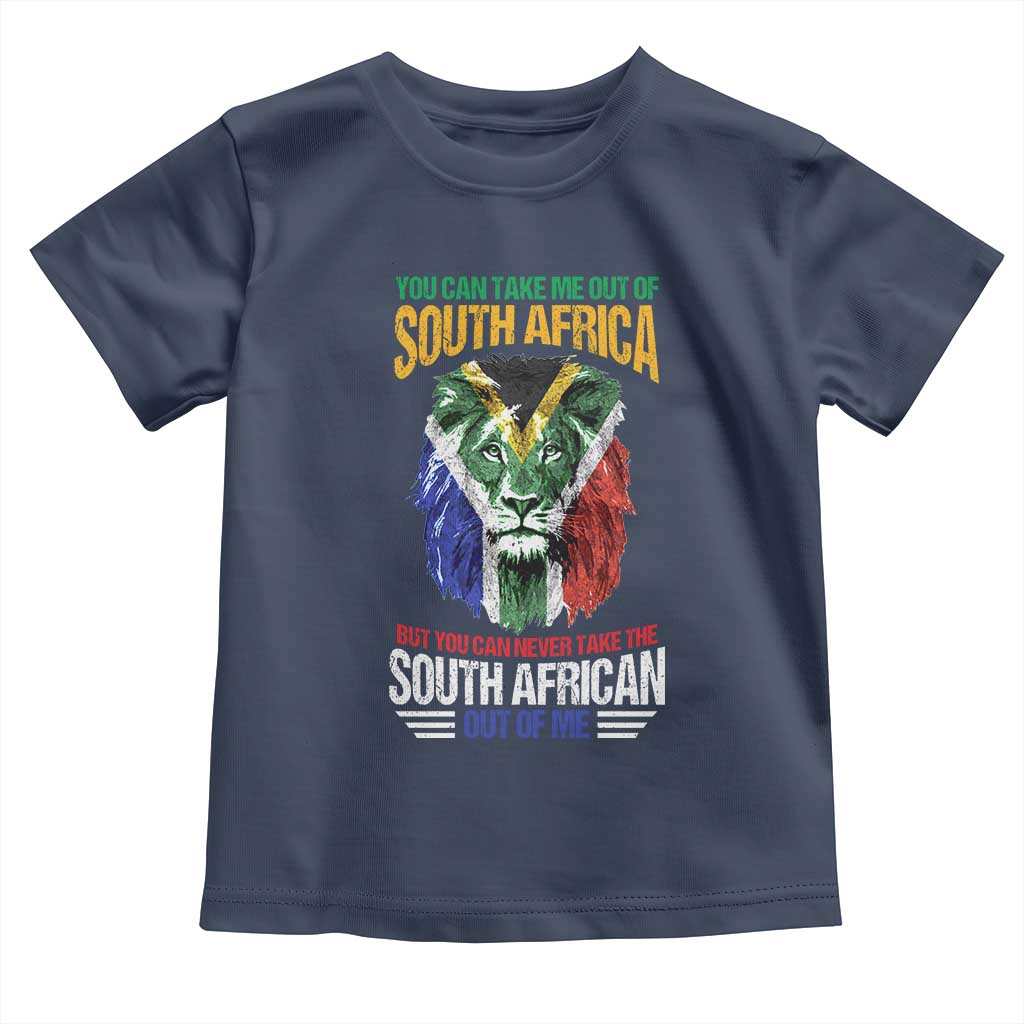 South Africa Pride Toddler T Shirt You Can Never Take The South African Out Of Me TS02 Navy Print Your Wear