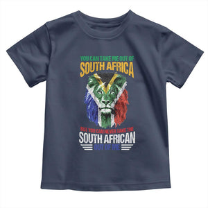 South Africa Pride Toddler T Shirt You Can Never Take The South African Out Of Me TS02 Navy Print Your Wear
