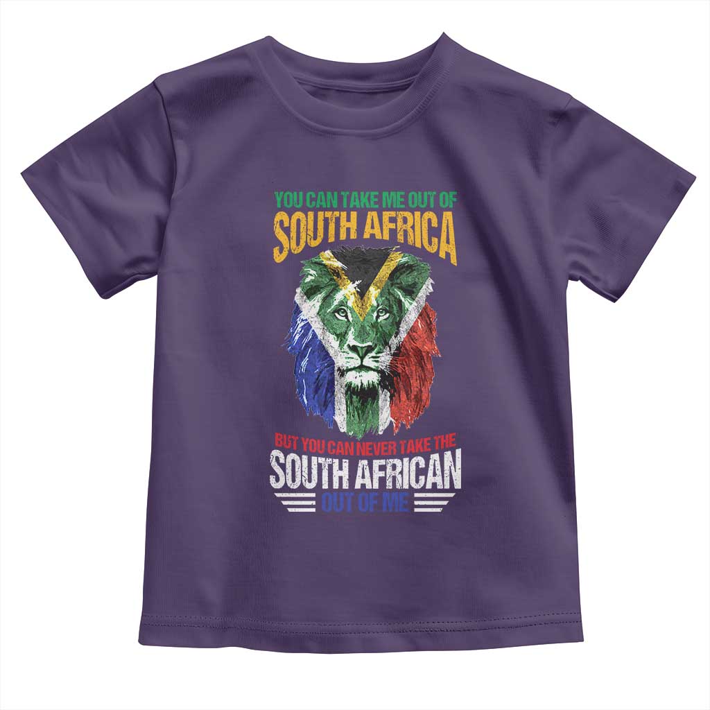 South Africa Pride Toddler T Shirt You Can Never Take The South African Out Of Me TS02 Purple Print Your Wear