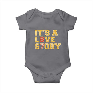 Its a Love Story 87 Baby Onesie Inspired Football Romance TS02 Charcoal Print Your Wear