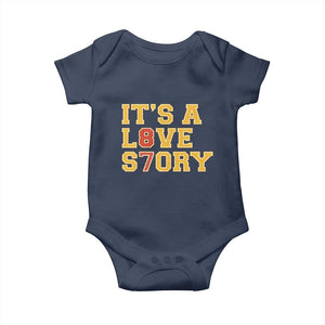Its a Love Story 87 Baby Onesie Inspired Football Romance TS02 Navy Print Your Wear