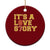 Its a Love Story 87 Ceramic Ornament Inspired Football Romance TS02 1pc Red Print Your Wear