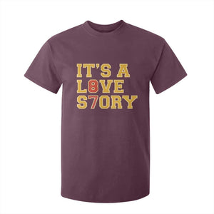 Its a Love Story 87 T Shirt For Kid Inspired Football Romance TS02 Maroon Print Your Wear