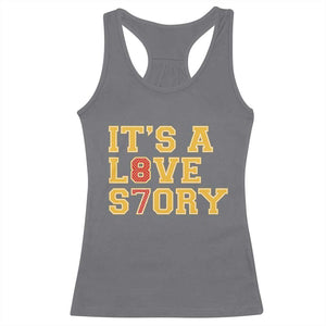Its a Love Story 87 Racerback Tank Top Inspired Football Romance TS02 Charcoal Print Your Wear