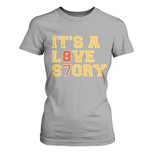 Its a Love Story 87 T Shirt For Women Inspired Football Romance TS02 Sport Gray Print Your Wear