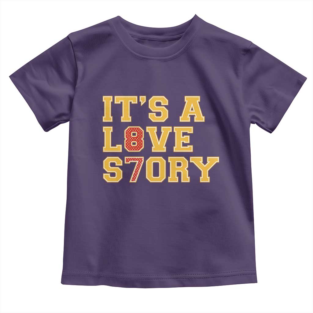 Its a Love Story 87 Toddler T Shirt Inspired Football Romance TS02 Purple Print Your Wear
