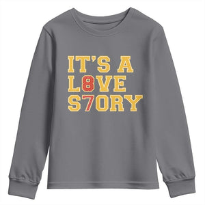 Its a Love Story 87 Youth Sweatshirt Inspired Football Romance TS02 Charcoal Print Your Wear