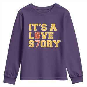 Its a Love Story 87 Youth Sweatshirt Inspired Football Romance TS02 Purple Print Your Wear