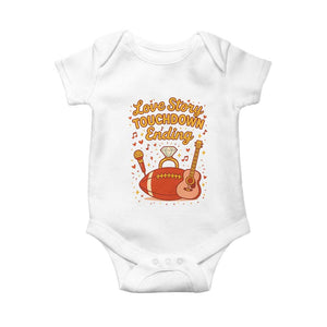 Love Story Touchdown Ending Baby Onesie Football And Music Engagement TS02 White Print Your Wear