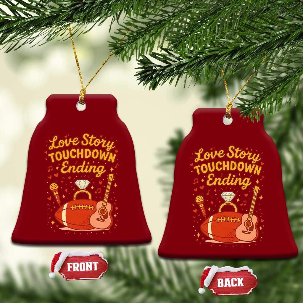Love Story Touchdown Ending Ceramic Ornament Football And Music Engagement TS02 Print Your Wear