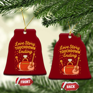 Love Story Touchdown Ending Ceramic Ornament Football And Music Engagement TS02 Print Your Wear