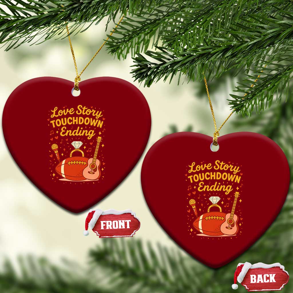 Love Story Touchdown Ending Ceramic Ornament Football And Music Engagement TS02 Print Your Wear