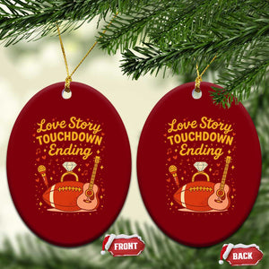 Love Story Touchdown Ending Ceramic Ornament Football And Music Engagement TS02 Print Your Wear