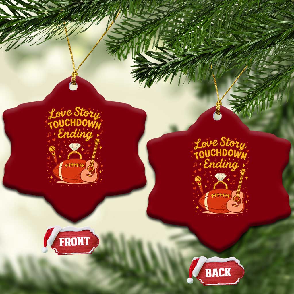 Love Story Touchdown Ending Ceramic Ornament Football And Music Engagement TS02 Print Your Wear