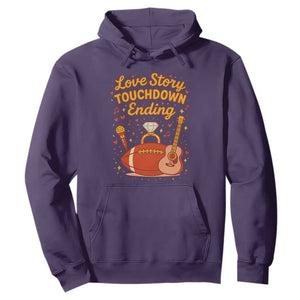 Love Story Touchdown Ending Hoodie Football And Music Engagement TS02 Purple Print Your Wear