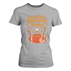 Love Story Touchdown Ending T Shirt For Women Football And Music Engagement TS02 Sport Gray Print Your Wear