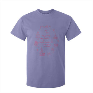 My Favorite Gym Teacher and English Teacher Are Getting Married T Shirt For Kid Retro Coquette Bow Wedding Love Story TS02 Violet Print Your Wear