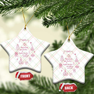 My Favorite Gym Teacher and English Teacher Are Getting Married Ceramic Ornament Retro Coquette Bow Wedding Love Story TS02 Print Your Wear