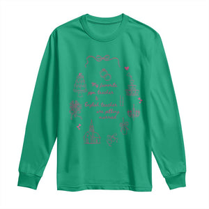 My Favorite Gym Teacher and English Teacher Are Getting Married Long Sleeve Shirt Retro Coquette Bow Wedding Love Story TS02 Irish Green Print Your Wear