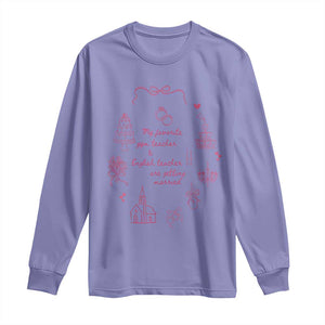 My Favorite Gym Teacher and English Teacher Are Getting Married Long Sleeve Shirt Retro Coquette Bow Wedding Love Story TS02 Violet Print Your Wear