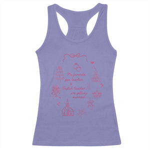 My Favorite Gym Teacher and English Teacher Are Getting Married Racerback Tank Top Retro Coquette Bow Wedding Love Story TS02 Violet Print Your Wear