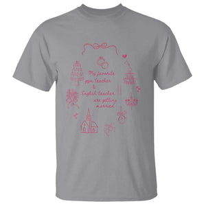 My Favorite Gym Teacher and English Teacher Are Getting Married T Shirt Retro Coquette Bow Wedding Love Story TS02 Sport Gray Print Your Wear