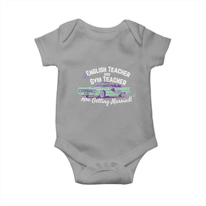 My English Teacher and Gym Teacher Are Getting Married Baby Onesie Vintage Car Wedding Getaway TS02 Sport Gray Print Your Wear