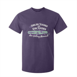 My English Teacher and Gym Teacher Are Getting Married T Shirt For Kid Vintage Car Wedding Getaway TS02 Purple Print Your Wear