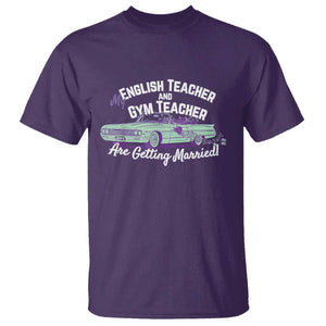 My English Teacher and Gym Teacher Are Getting Married T Shirt Vintage Car Wedding Getaway TS02 Purple Print Your Wear