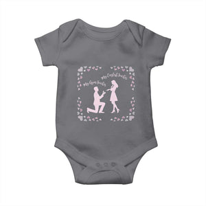 My English Teacher and Gym Teacher Are Getting Married Baby Onesie She Said Yes Love Story Romance TS02 Charcoal Print Your Wear