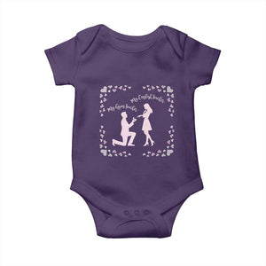 My English Teacher and Gym Teacher Are Getting Married Baby Onesie She Said Yes Love Story Romance TS02 Purple Print Your Wear
