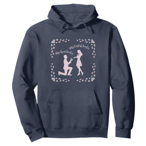My English Teacher and Gym Teacher Are Getting Married Hoodie She Said Yes Love Story Romance TS02 Navy Print Your Wear