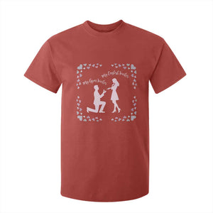 My English Teacher and Gym Teacher Are Getting Married T Shirt For Kid She Said Yes Love Story Romance TS02 Red Print Your Wear