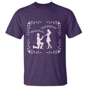 My English Teacher and Gym Teacher Are Getting Married T Shirt She Said Yes Love Story Romance TS02 Purple Print Your Wear