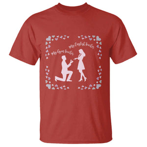 My English Teacher and Gym Teacher Are Getting Married T Shirt She Said Yes Love Story Romance TS02 Red Print Your Wear