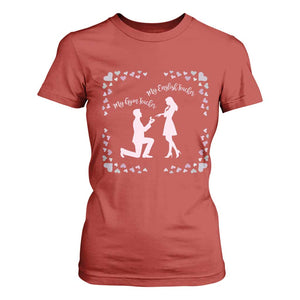 My English Teacher and Gym Teacher Are Getting Married T Shirt For Women She Said Yes Love Story Romance TS02 Red Print Your Wear