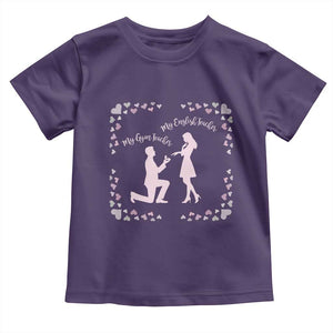 My English Teacher and Gym Teacher Are Getting Married Toddler T Shirt She Said Yes Love Story Romance TS02 Purple Print Your Wear