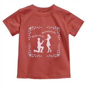 My English Teacher and Gym Teacher Are Getting Married Toddler T Shirt She Said Yes Love Story Romance TS02 Red Print Your Wear
