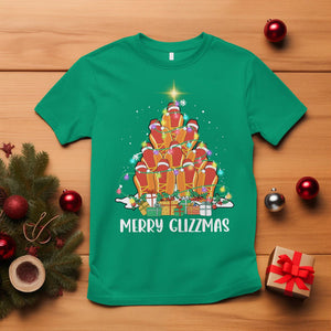 Merry Glizzmas T Shirt Funny Hotdog Christmas Tree TS02 Irish Green Printyourwear