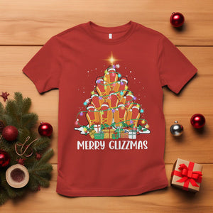 Merry Glizzmas T Shirt Funny Hotdog Christmas Tree TS02 Red Printyourwear