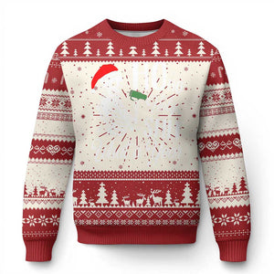 Skeleton Christmas Ugly Christmas Sweater Ho Ho Holy Shit What A Year Funny Boujee Xmas Vibe TS02 Red Print Your Wear