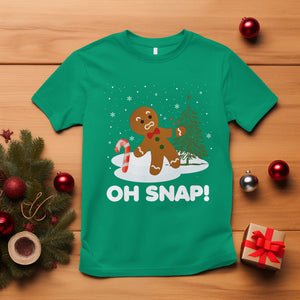 Gingerbread T Shirt Oh Snap Funny Christmas Cookie Baking Squad TS02 Irish Green Printyourwear
