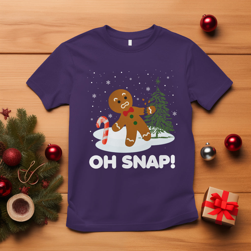 Gingerbread T Shirt Oh Snap Funny Christmas Cookie Baking Squad TS02 Purple Printyourwear