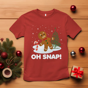 Gingerbread T Shirt Oh Snap Funny Christmas Cookie Baking Squad TS02 Red Printyourwear