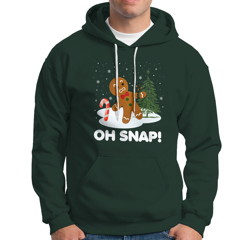 Gingerbread Hoodie Oh Snap Funny Christmas Cookie Baking Squad TS02 Dark Forest Green Printyourwear