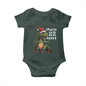 Dinosaur Christmas Baby Onesie Fa Ra Ra Ra Rawr Xmas Tree Santa Rex Lover TS02 Print Your Wear