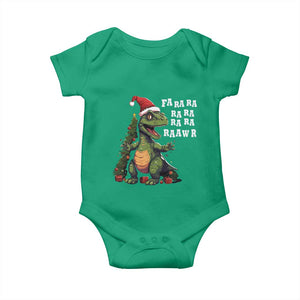 Dinosaur Christmas Baby Onesie Fa Ra Ra Ra Rawr Xmas Tree Santa Rex Lover TS02 Irish Green Print Your Wear