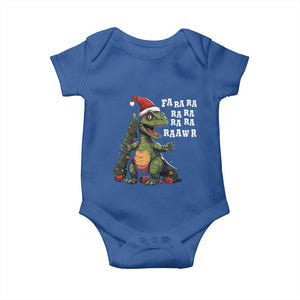 Dinosaur Christmas Baby Onesie Fa Ra Ra Ra Rawr Xmas Tree Santa Rex Lover TS02 Royal Blue Print Your Wear
