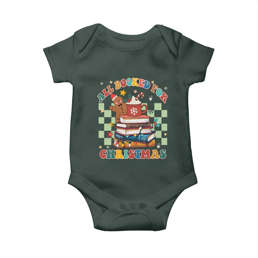 Reading Christmas Baby Onesie All Booked For Xmas Books and Cocoa Lover TS02 Print Your Wear