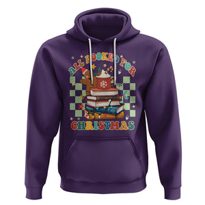 Reading Christmas Hoodie All Booked For Xmas Books and Cocoa Lover TS02 Purple Printyourwear